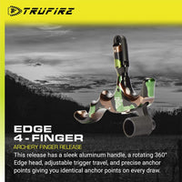 Tru-Fire Edge 4-Finger Aluminum Hand Held Camo Archery Bow Release